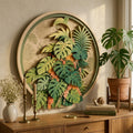 Tropical Monstera Garden Wooden Sign - Botanical Jungle Leaf Wall Decor